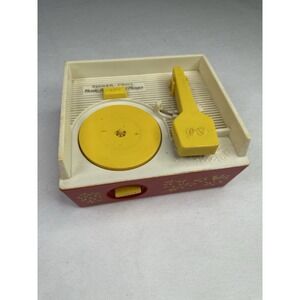 Fisher Price Music‎ Box Record Player Vintage Red Yellow Toy 1970s